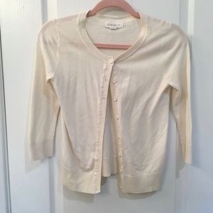 3/4 sleeve beige cardigan size small